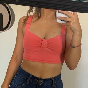 pink/salmon Crop Top